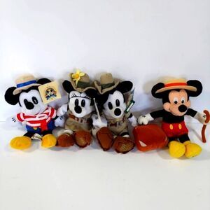 Vintage Disney Disneyana Convention 1999 2000 Plush Bean Bag Collectables Set